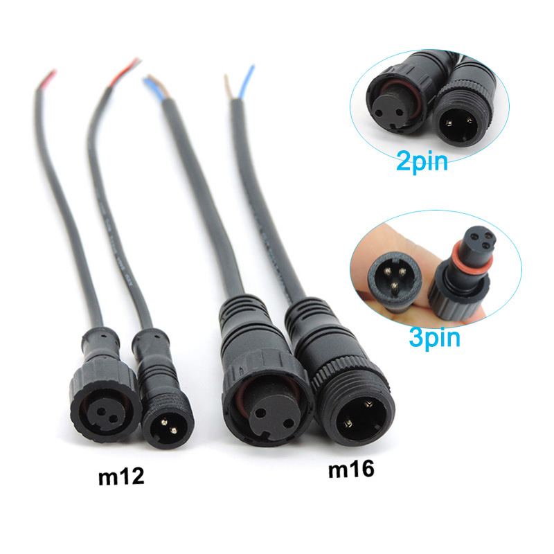 Outdoor Power Jack - M12 M16 2 3핀 코어 와이어
