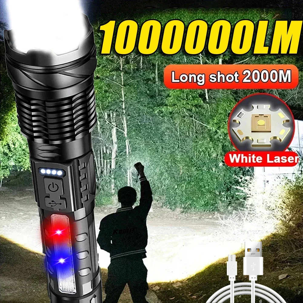 Outdoor Power Lights - 강력한 LED 손전등 충전식 캠핑 라이트(사이드