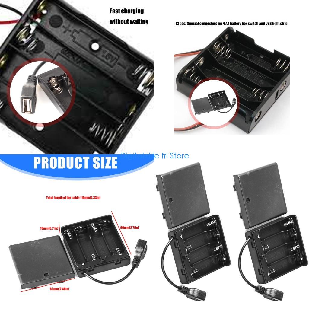 Outdoor Usb Power Strip - E06D 4 슬롯 배터리 케이스 USB