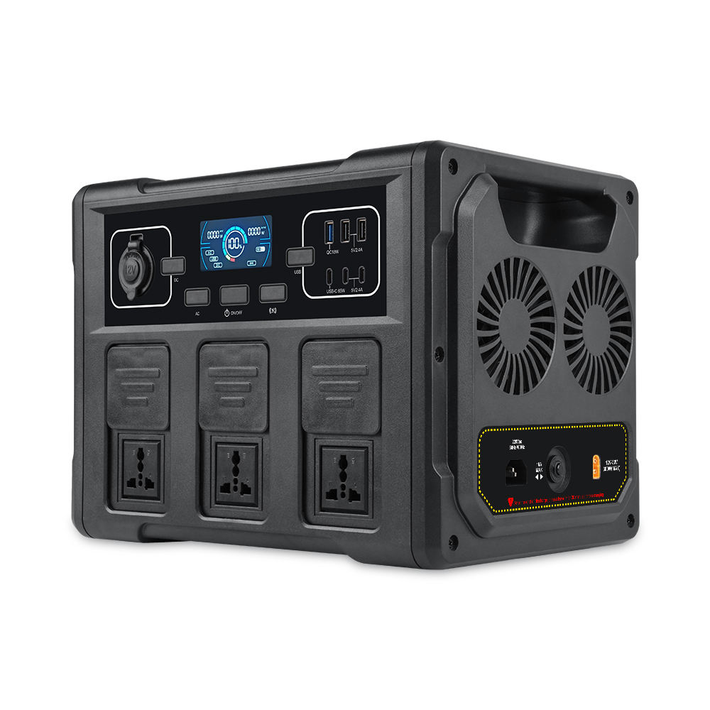 Power Outdoor - 1200W 휴대용 태양광 발전기, LiFePO4 배터리