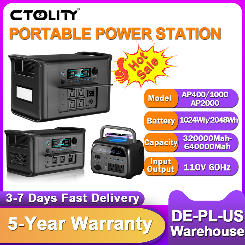 Portable Generator Inverter - CTOLITY 2400W 휴대용 발전소 1800W 발전기