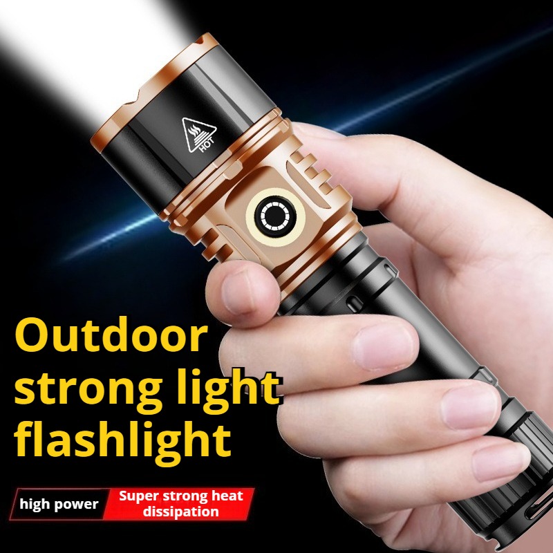 Outdoor Power Lights - 강력한 조명 고출력 LED 손전등 타입-C