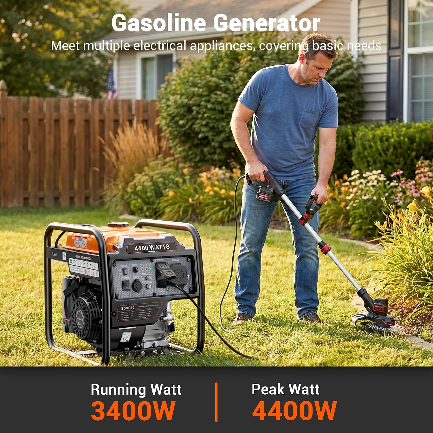 Portable Generator Inverter - 4400W 가스 오픈 프레임 휴대용 인버터