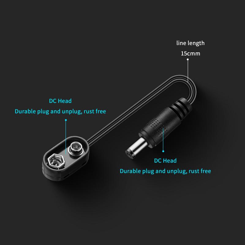 9V 배터리 클립 컨버터 남성용 DC 잭 플러그 전원  - Outdoor Power Jack 리뷰 및 가격