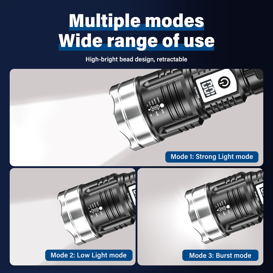 고출력 200000LM LED 손전등 내장 배터리 타입 - Outdoor Power Lights 리뷰 및 가격