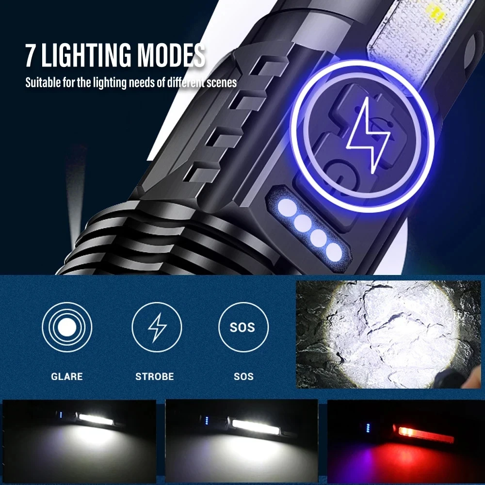 강력한 LED 손전등 충전식 캠핑 라이트(사이드 라이트 - Outdoor Power Lights 리뷰 및 가격