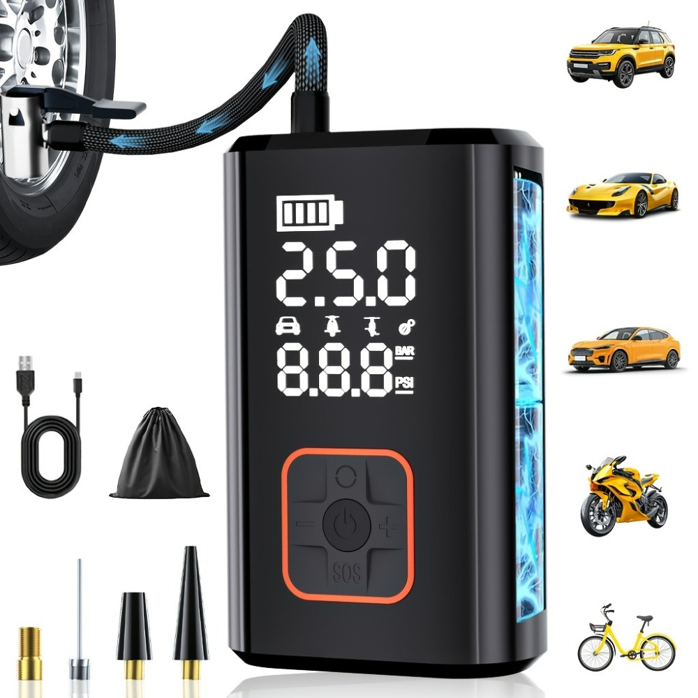 휴대용 무선 에어 컴프레서 자동차 타이어 공기 주입기  - Air Compressor Portable 리뷰 및 가격