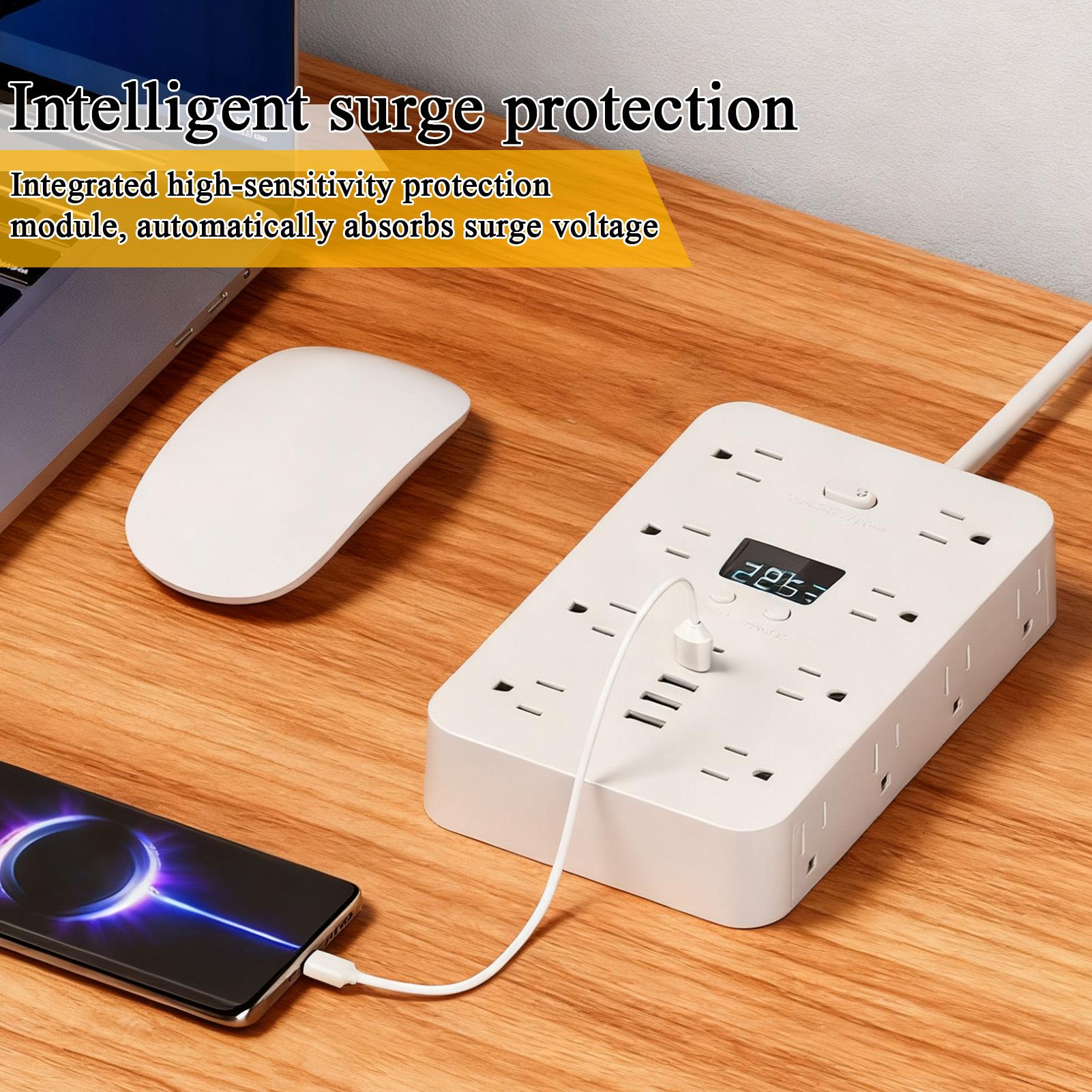 플랫 플러그 멀티탭 11개 AC 콘센트 헤비 듀티 4. - Outdoor Usb Power Strip 리뷰 및 가격