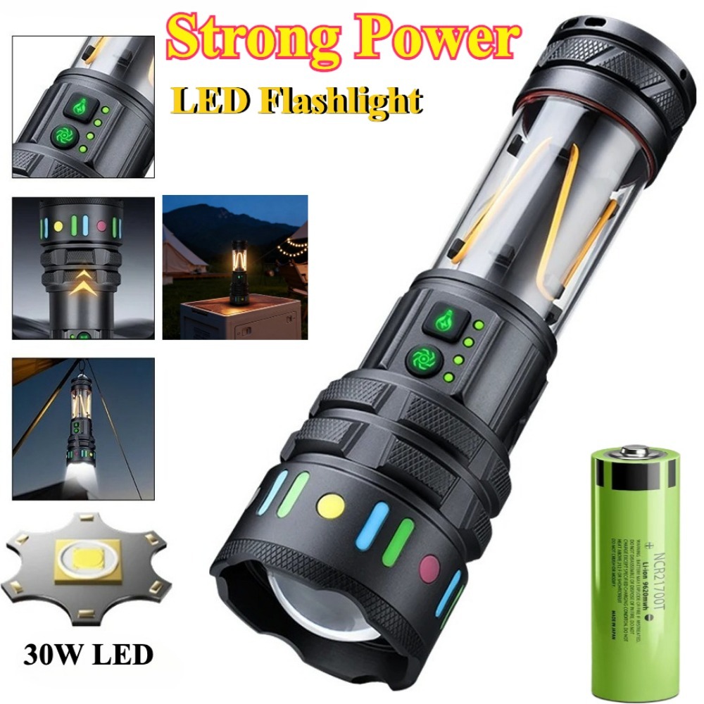 강력한 초고휘도 LED 손전등, C타입 고속 충전식 휴 - Outdoor Power Lights 리뷰 및 가격