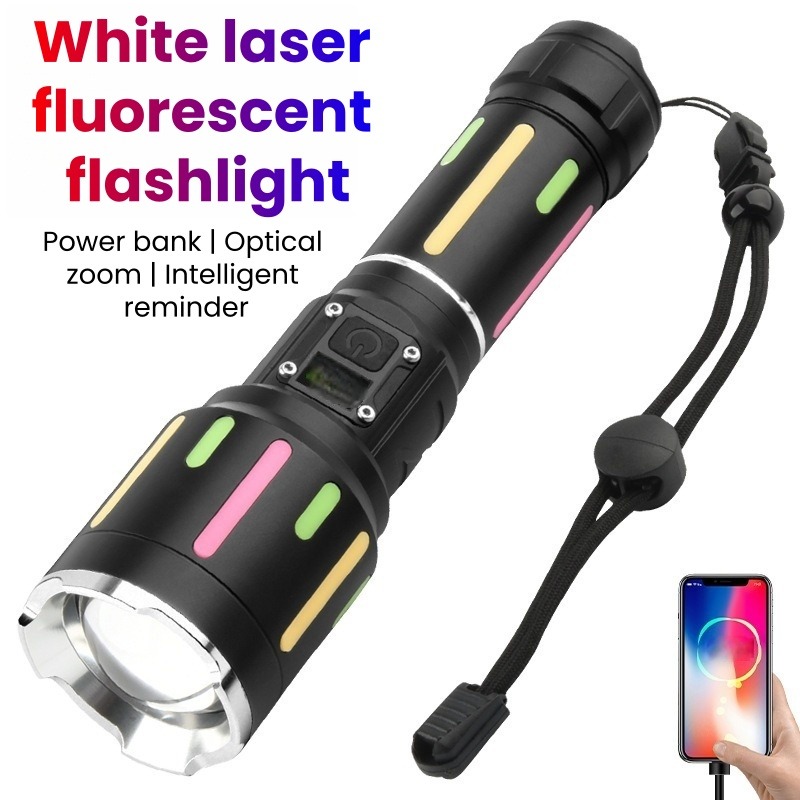 고출력 백색광 형광 손전등 충전식 줌 가능 장거리 토치 - Outdoor Power Lights 리뷰 및 가격