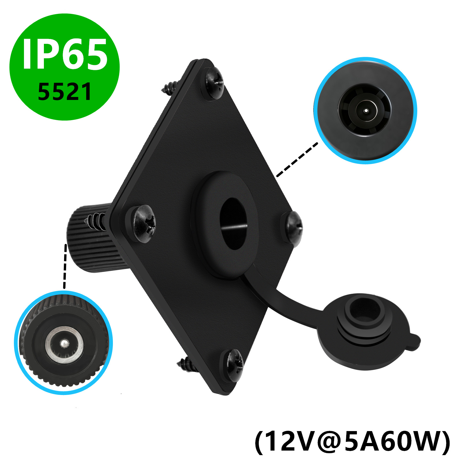 IP65 방수 DC5521 패널 마운트 소켓 12V 5 - Outdoor Power Jack 리뷰 및 가격