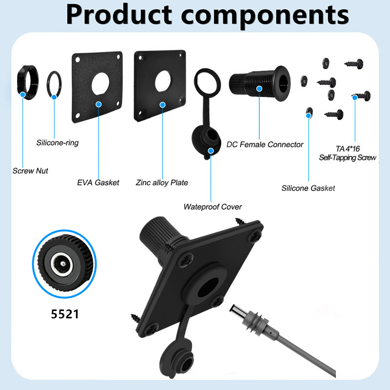 IP65 방수 DC5521 패널 마운트 소켓 12V 5 - Outdoor Power Jack 리뷰 및 가격