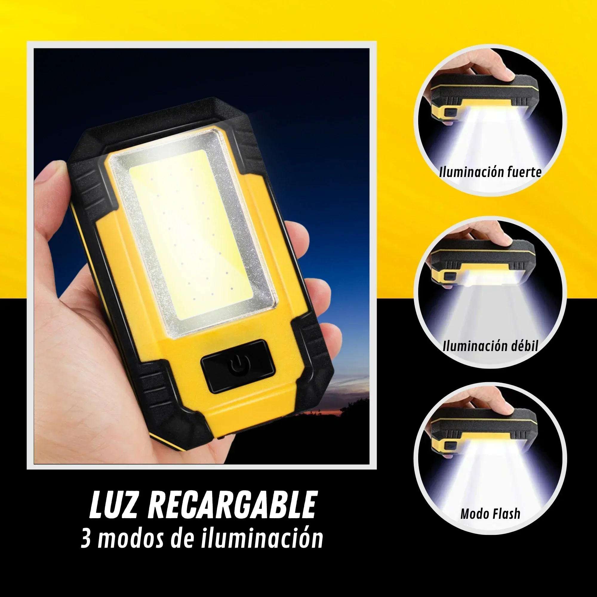 충전식 4000mAh 작업등, 초강력 COB 플래시라이 - Outdoor Power Lights 리뷰 및 가격