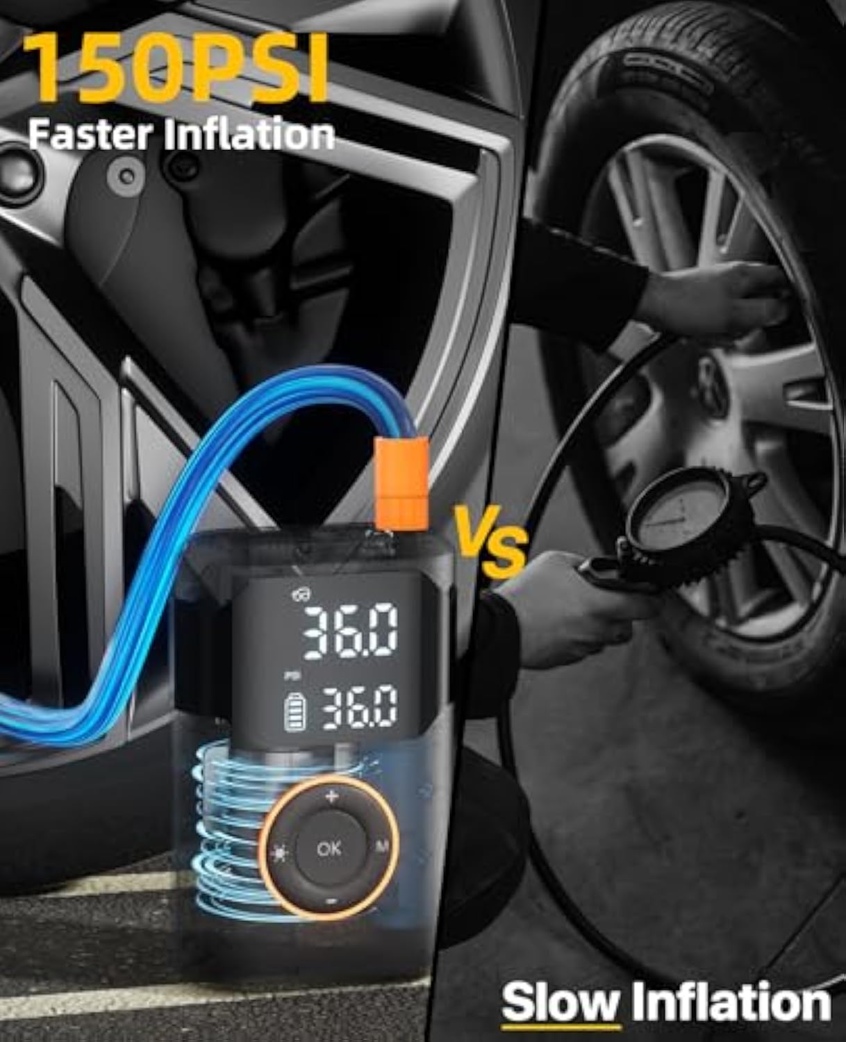 자동 충전식 전기 미니 디지털 무선 휴대용 코드리스 타 - Air Compressor Portable 리뷰 및 가격