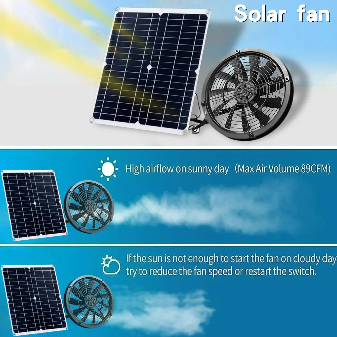 야외 태양광 방수 배기 팬 키트 15W 25W 태양 전 - Outdoor Power Kit 리뷰 및 가격
