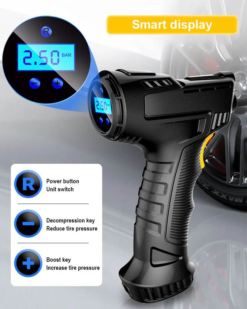 차량용 에어 컴프레서 자동 충전식 무선/유선 타이어 공 - Air Compressor Portable 리뷰 및 가격