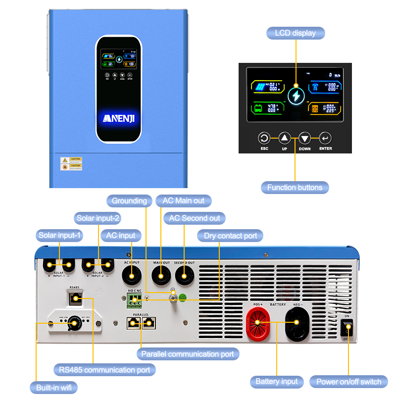 ANENJI 11KW 48V 하이브리드 태양광 인버터  - Portable Generator Inverter 리뷰 및 가격