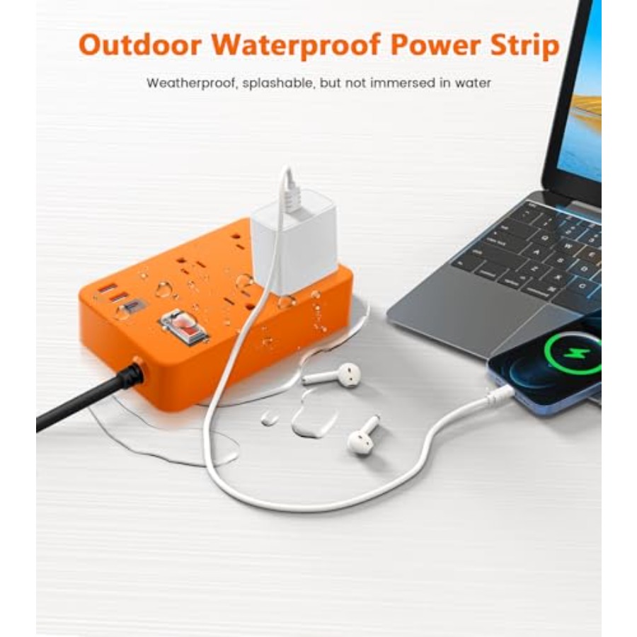 캠핑, 정원, 주방, 욕실용 야외 전원 스트립: 방수  - Outdoor Usb Power Strip 리뷰 및 가격