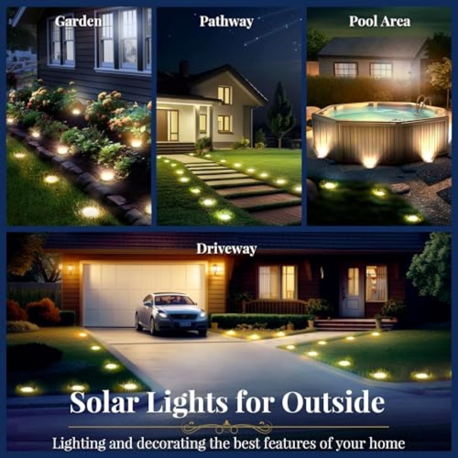 태양광 지상등 태양광 조명 야외 방수 8 LED 태양열 - Outdoor Power Lights 리뷰 및 가격